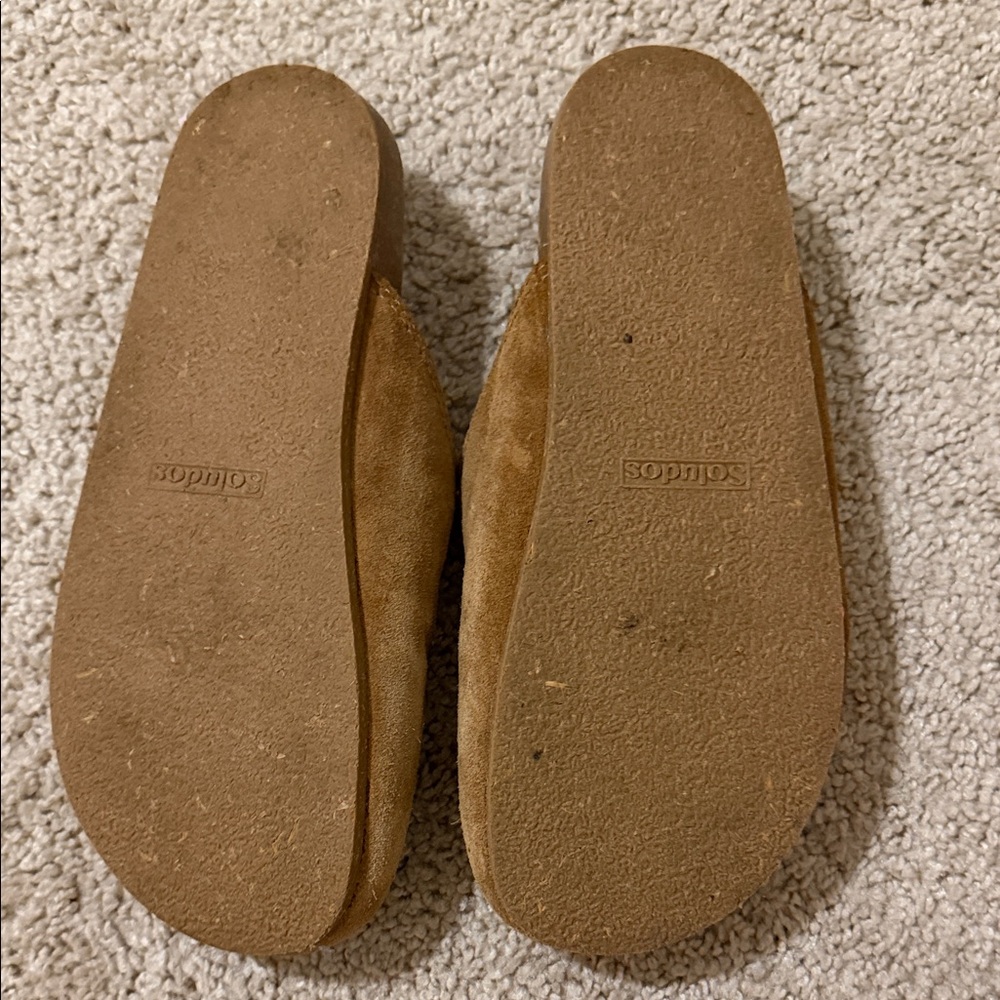 Soludos Tan Suede Cozy Slippers - Picture 6 of 6